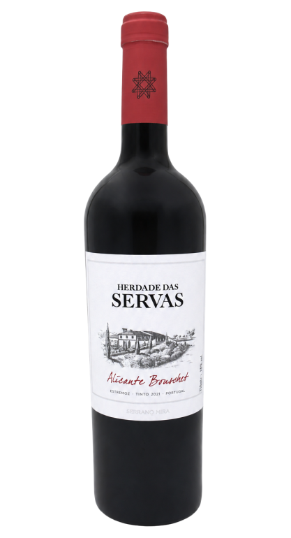 Garrafa de vinho tinto Herdade das Servas Alicante Bouschet 2021